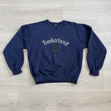 Vintage Timberland Mens Sweatshirt Navy Crewneck 90's Weathergear Size M