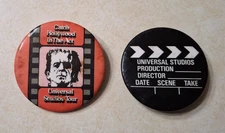 Vintage Universal Studios Tour Pins Buttons Pinbacks Lot Frankenstein Hollywood