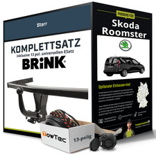 Anhängerkupplung BRINK starr für SKODA Roomster +E-Satz Set