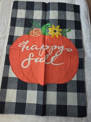 Happy Fall Outside Garden Flag 12x18 Double Sided