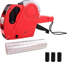 MX-5500 8 Digits Price Tag Gun with 5000 White Sticker Labels and 3 Extra Inker.