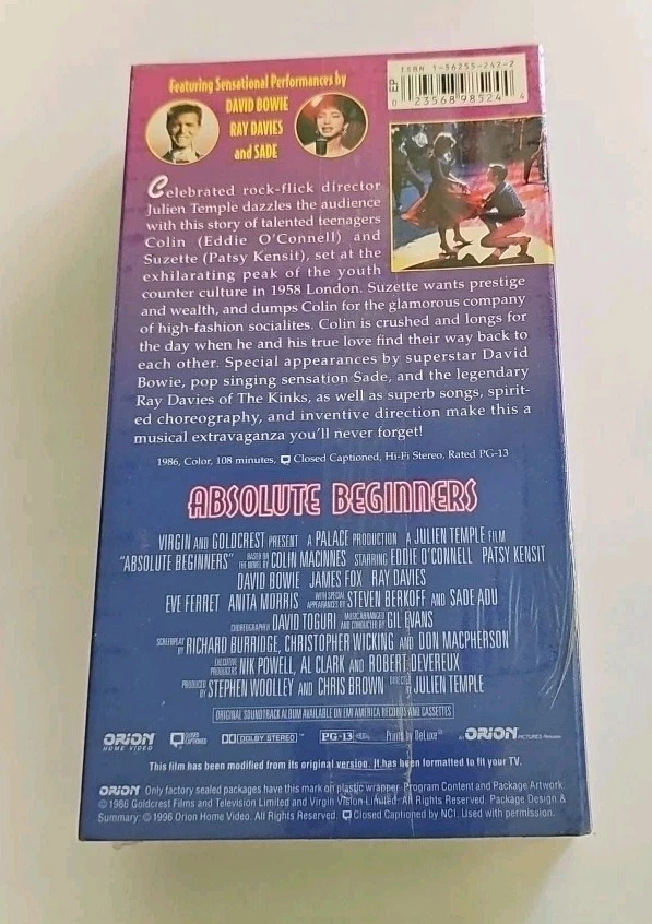 Absolute Beginners VHS SEALED Watermark Orion 2-Tone David Bowie Ray Davies Sade - Image 3 of 4
