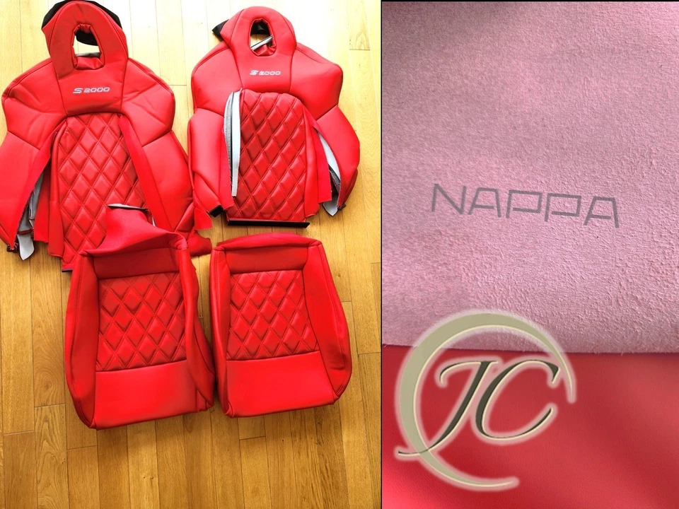 FUNDA ASIENTO CUERO HONDA S2000 ALCANTARA HECHA A MEDIDA RESTAURACIÓN RESTAURADA Foto 3 de 4