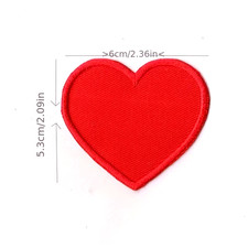 Red Heart iron on Patches, 2 1/2 x 2 3/8 inch FREE SHIPPING