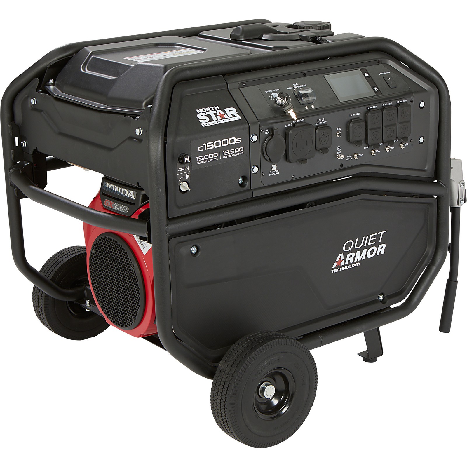 NorthStar Quiet Armor Commercial-Grade Portable Generator, H