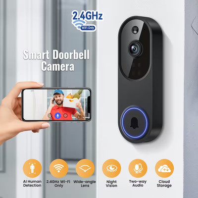 Brandneu mit Etikett Smart WiFi Video Türklingel Kamera 1080P HD drahtlose Sicherheit Nachtsicht