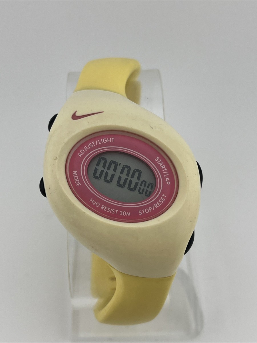 Vintage Y2K Nike Triax Digital Watch 37mm Case White/Yellow