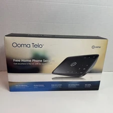 Ooma Telo Free Home Phone Service - Black Model 100-202-100 New
