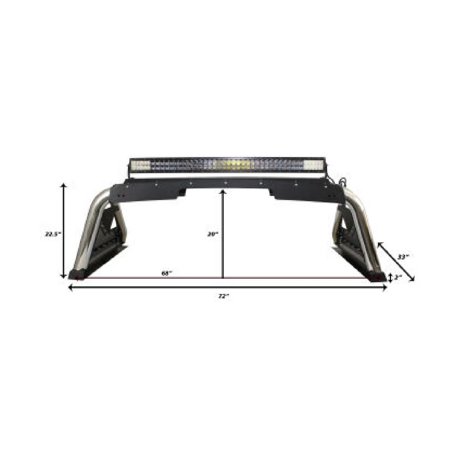 GO RHINO 911000T BLACK STEEL SPORT BAR 2.0 FOR 1500/2500/F150/TUNDRA/RAPTOR Foto 2 de 4