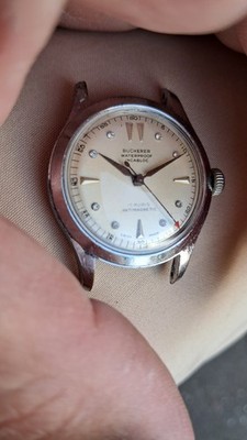 Seltene Bucherer Tevo Uhr mit Steinen als Stundenmarkierungen voll funktionsfähig