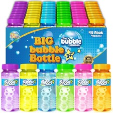 48 Pcs Bubble Bottles with Wand,Bubbles Party Favors for Kids,Summer Toys, Blow