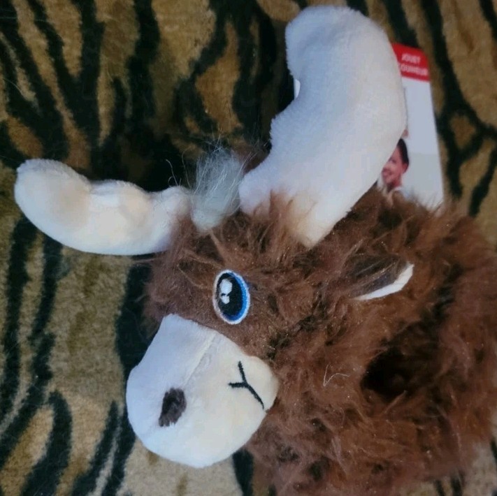 KONG Dog Trekkers Plush Moose Rattle And Squeak Sm/med Ea. New