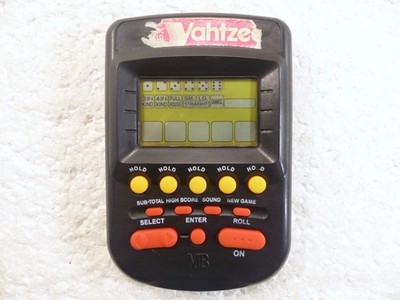 Vintage 1995 Yahtzee 4511 Solid Black Electronic Handheld Portable Game WORKS