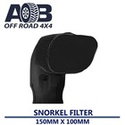 BLACK Snorkel Sock Pre Filter Cleaner 3" 150x100mm Ram Head cover air filter 4x4