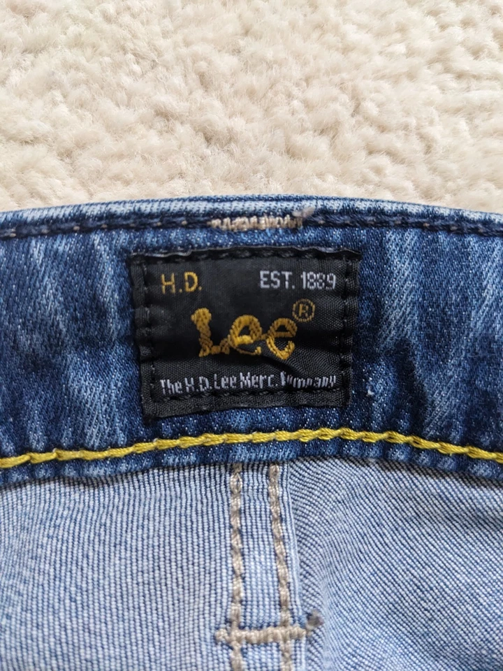 Lee Marion Mens Blue Casual Jeans Straigh Fit Denim Trousers Stretch W34 L31  - Image 3 of 4