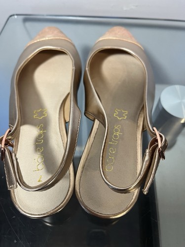 bare traps Sz7 ladies LIMA sling back golden pink shoes. NWOT only tried indoors - Picture 10 of 15