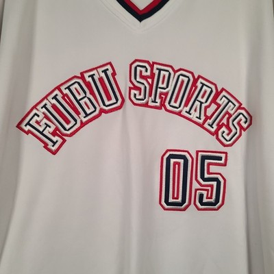 Vintage FUBU Jersey Men's XL 90s Short Sleeve White with Red and