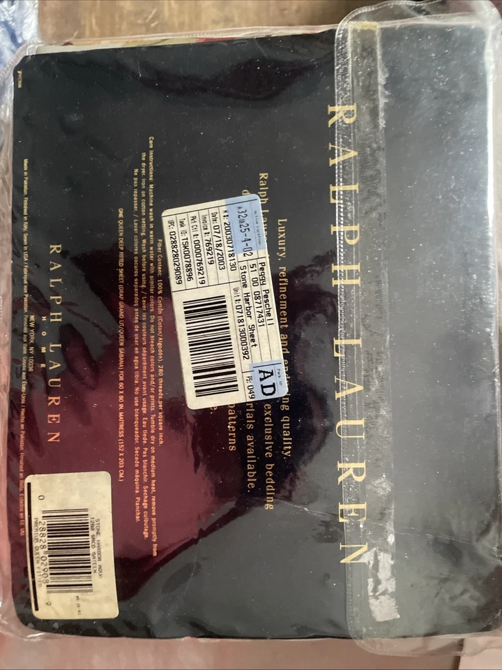NUEVO RARO Ralph Lauren Stone Harbor Queen Sábana Ajustable 280tc Algodón Satén Foto 3 de 4