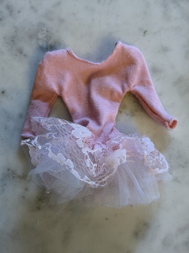 Vintage 80s Barbie -1 Piece Pink Ballerina Skirt & Top-Genuine Barbie Purple Tag