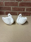 Vintage Imperial Milk Glass Swan Pair Lot