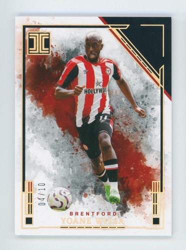 2024-25 Yoane Wissa Panini Impeccable Gold Brentford Soccer Card 4/10