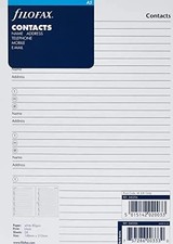 A5 Filofax Contacts Refill. Name, Address, Telephone, Mobile, E-Mail. - sealed
