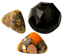 Antique Leo Popper Art Glass Buttons