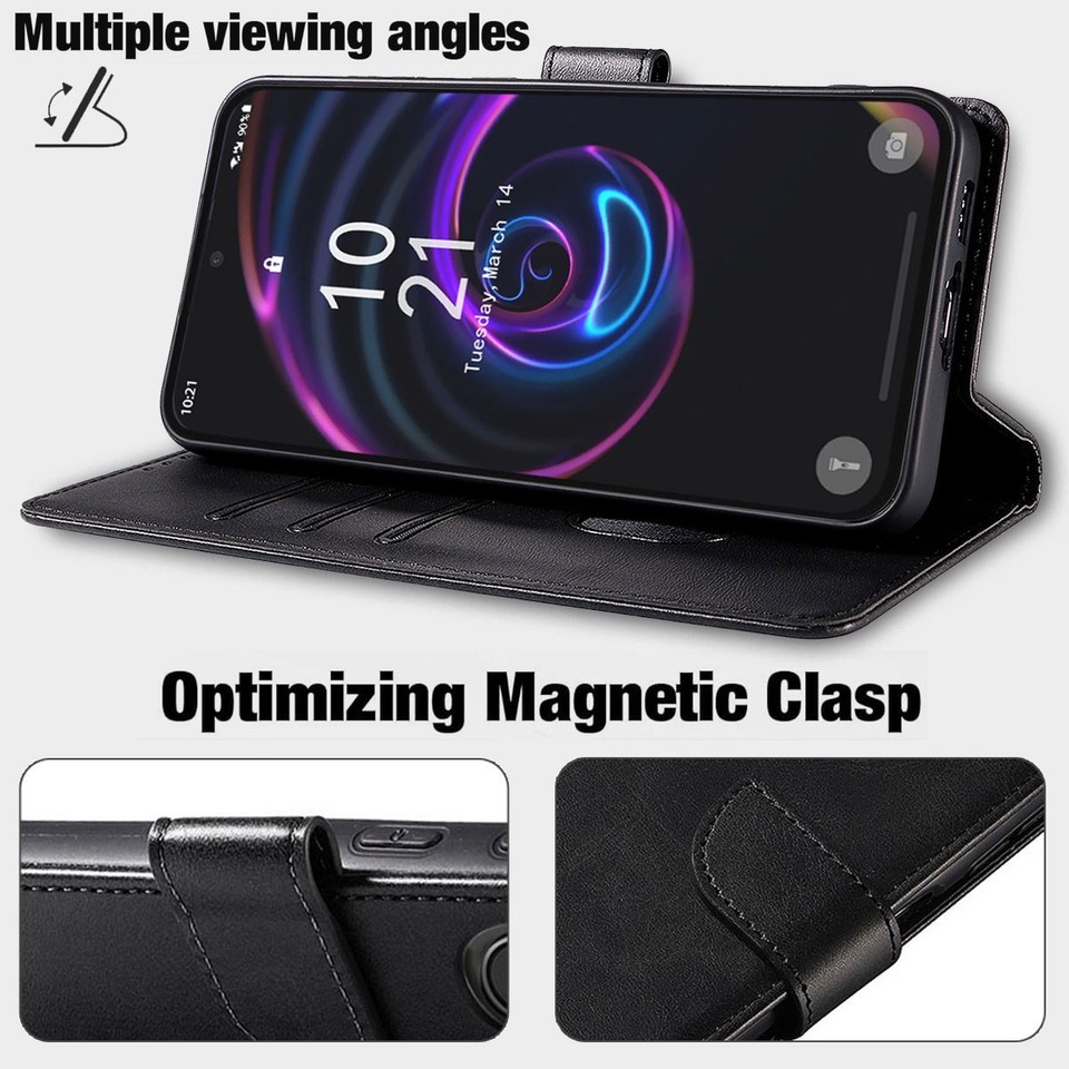 For Samsung Galaxy S23 FE Leather Stand Card Case Wallet Cover, Screen ...