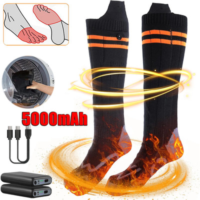 Beheizbare Socken Fußwärmer Beheizte Socken Winter Unisex Heizsocken mit Akku