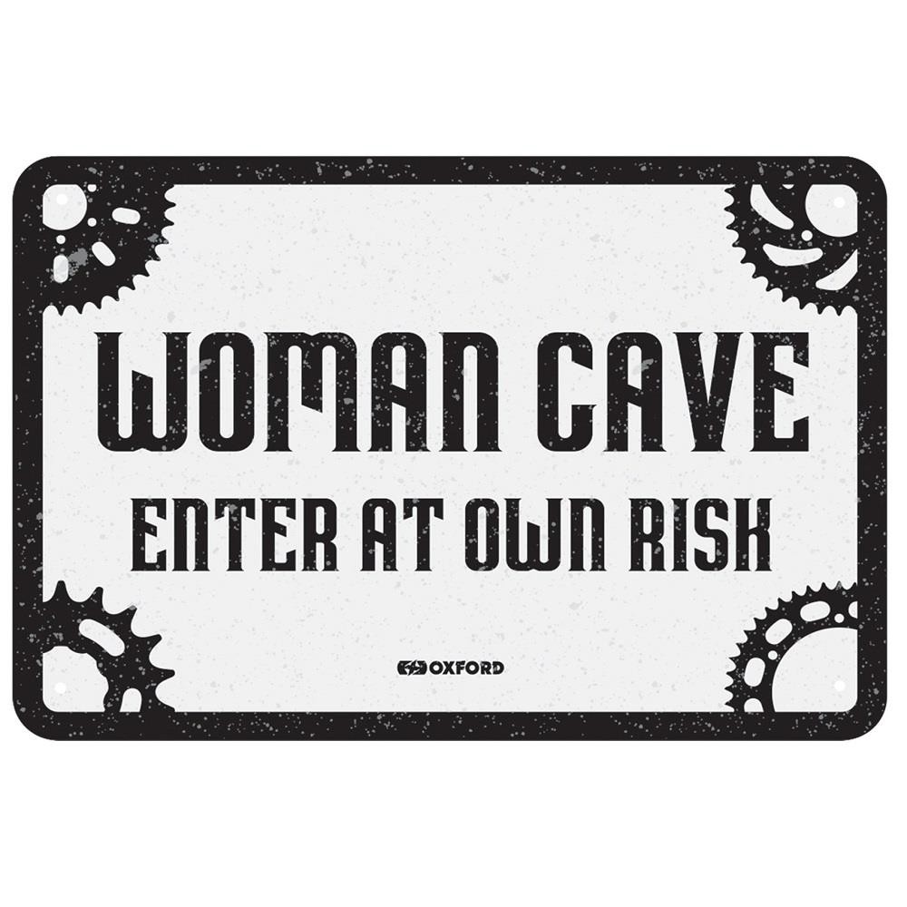 Oxford Sign Woman Cave Enter At Own Risk Metal Motorcycle Garage Sign Workshop