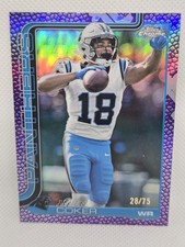 2025  Topps Chrome Jalen Coker PURPLE LEATHER  Refractor /75 -  PANTHERS