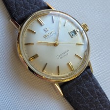 Omega Seamaster DeVille Mens 34mm 1960s Gold Capped Automatic w Date RA717