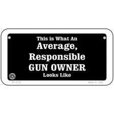 Average Gun Owner Metal Novelty License Plate