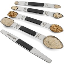 Magnetic Measuring Spoons Set Stainless Steel Double Sided Measuring Spoons w...