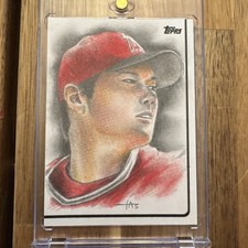 2019 Topps Baseball Sketch Card (By: Aaron Smith) Shohei Ohtani 1/1 Angels A1