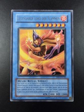 YUGIOH 2005 | LEGENDARY FLAME LORD | DR1-DE243 | GERMAN | RARE | EX-VG