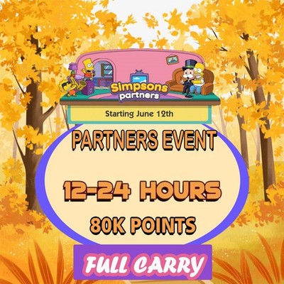 Monopoly_go Partner_Event Simpsons Partners - full carry 80k points 1 slot