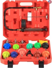 18PCS Radiator Pump Pressure Tester Kit, Pressure Leak Tester Tool Kit for