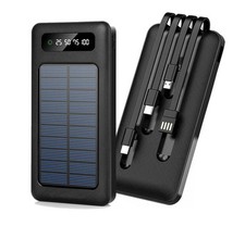 Caricabatteria Power Bank Pannello Solare 15800mah 2.1a Ricarica Rapida USB C - Miniatura 1
