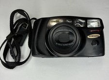 Samsung Maxima Zoom 105 35mm Film Camera Super Macro w/Strap Tested/Works