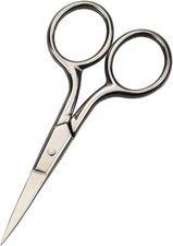 Stainless Steel Grooming Scissors Straight Tip Nose Ear Beard