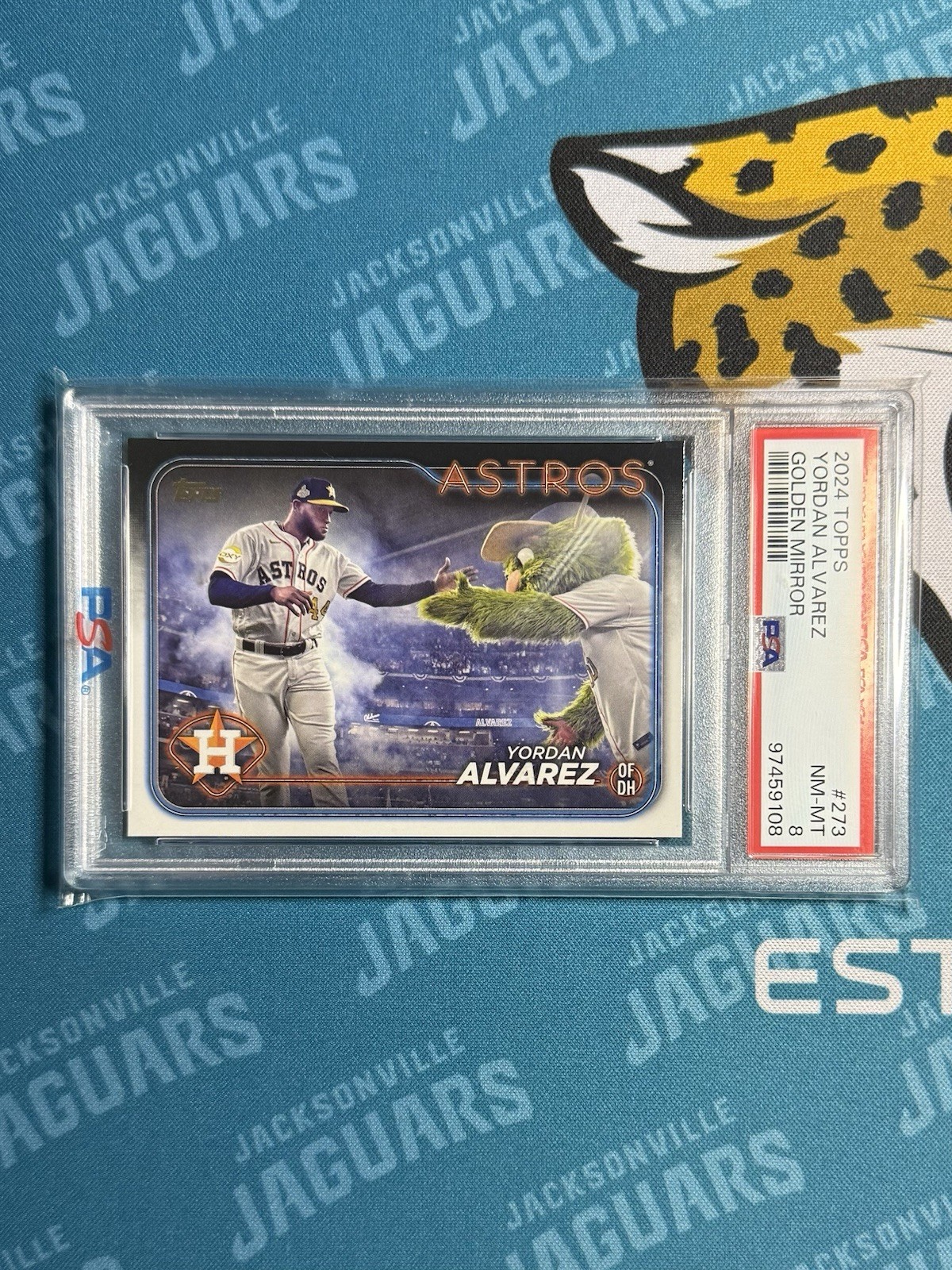 2024 Topps Series 1 Image Variation Yordan Alvarez #273 Golden Mirror SSP PSA 8