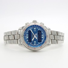 BREITLING B-1 Chronograph A78362 DayDate 50m Blue Men Analog Digital Quartz B1 5