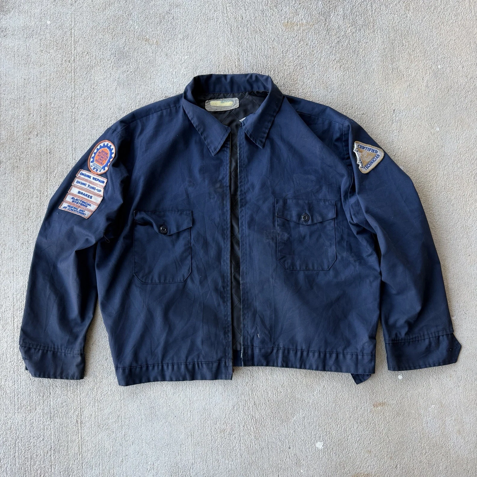 Vintage Chevrolet Technician Mechanic Workwear Zip Up Canvas Jacket Men’s XL - product detail image 1