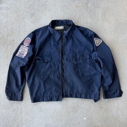 Vintage Chevrolet Technician Mechanic Workwear Zip Up Canvas Jacket Men’s XL - product listing photo
