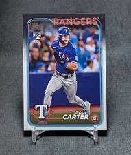 Evan Carter Rookie RC 2024 Topps Japan Edition Card #6 Texas Rangers. rookie card picture
