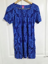JOULES Camellia Dress Size 12 diana Demask Blue Floral Short Sleeve