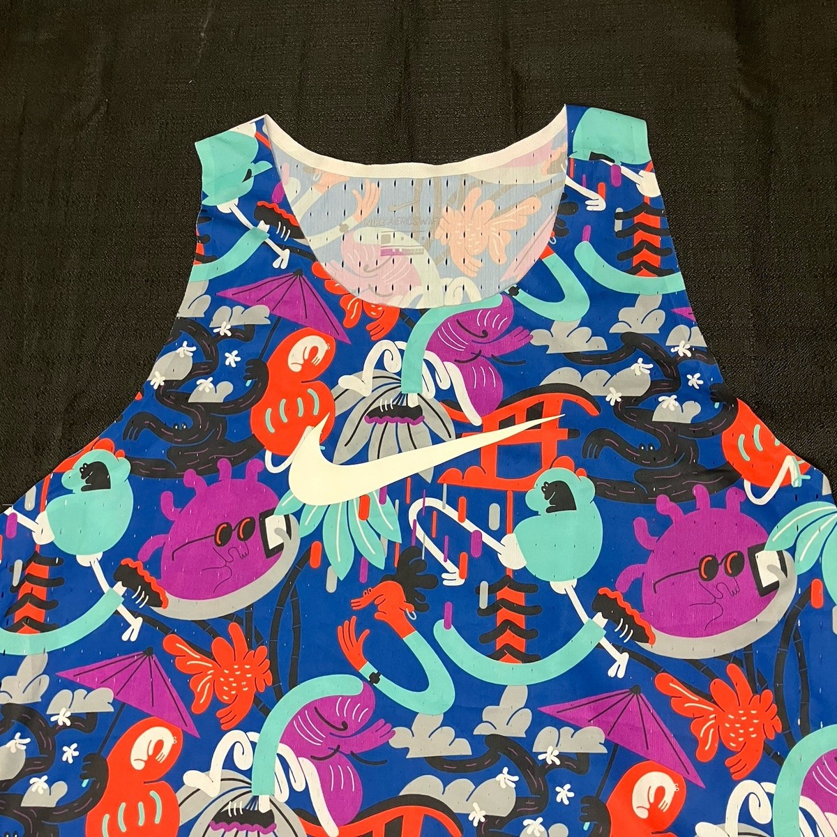 Nike Aeroswift Tokyo Marathon Singlet Tank Run CT2855 010 Multi