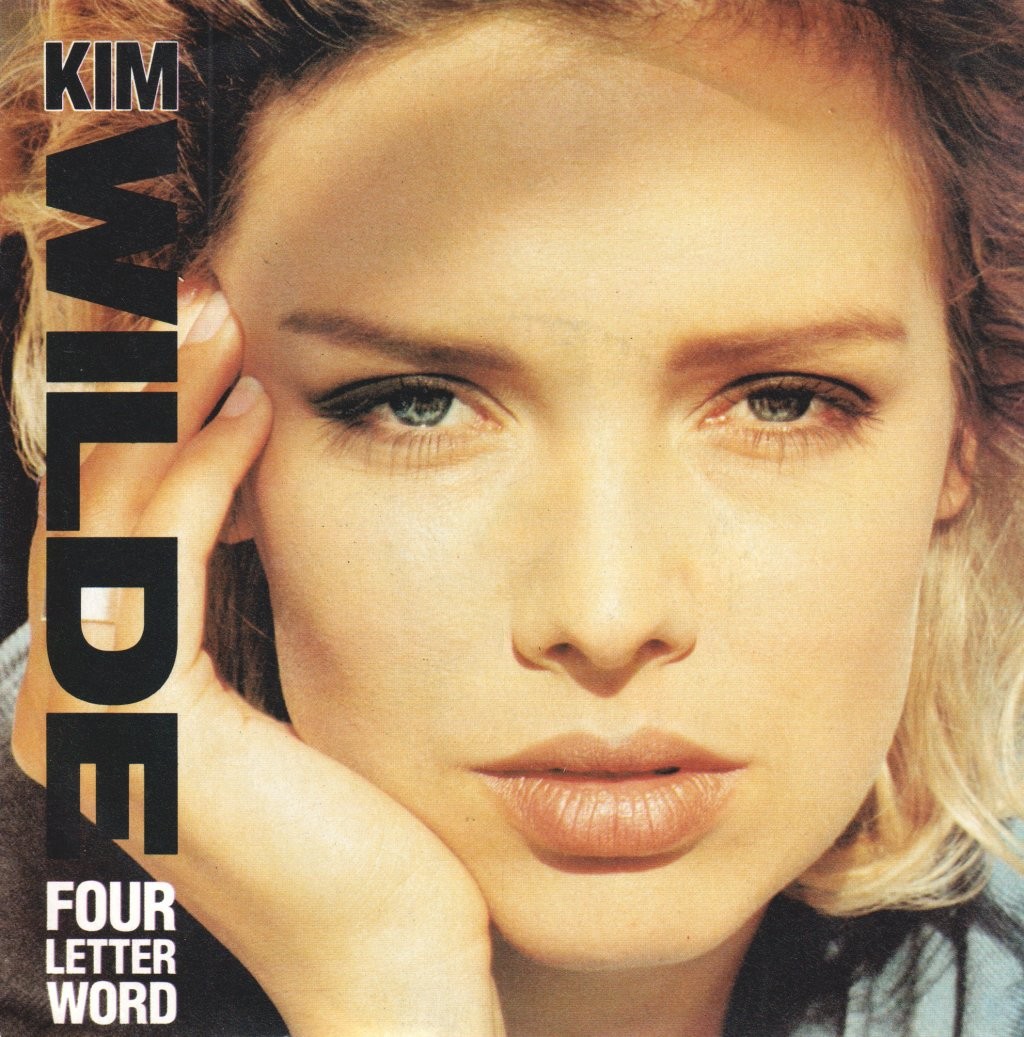 Kim Wilde Four Letter Word 7"" vinyl UK MCA 1988 paper label design in paper pic