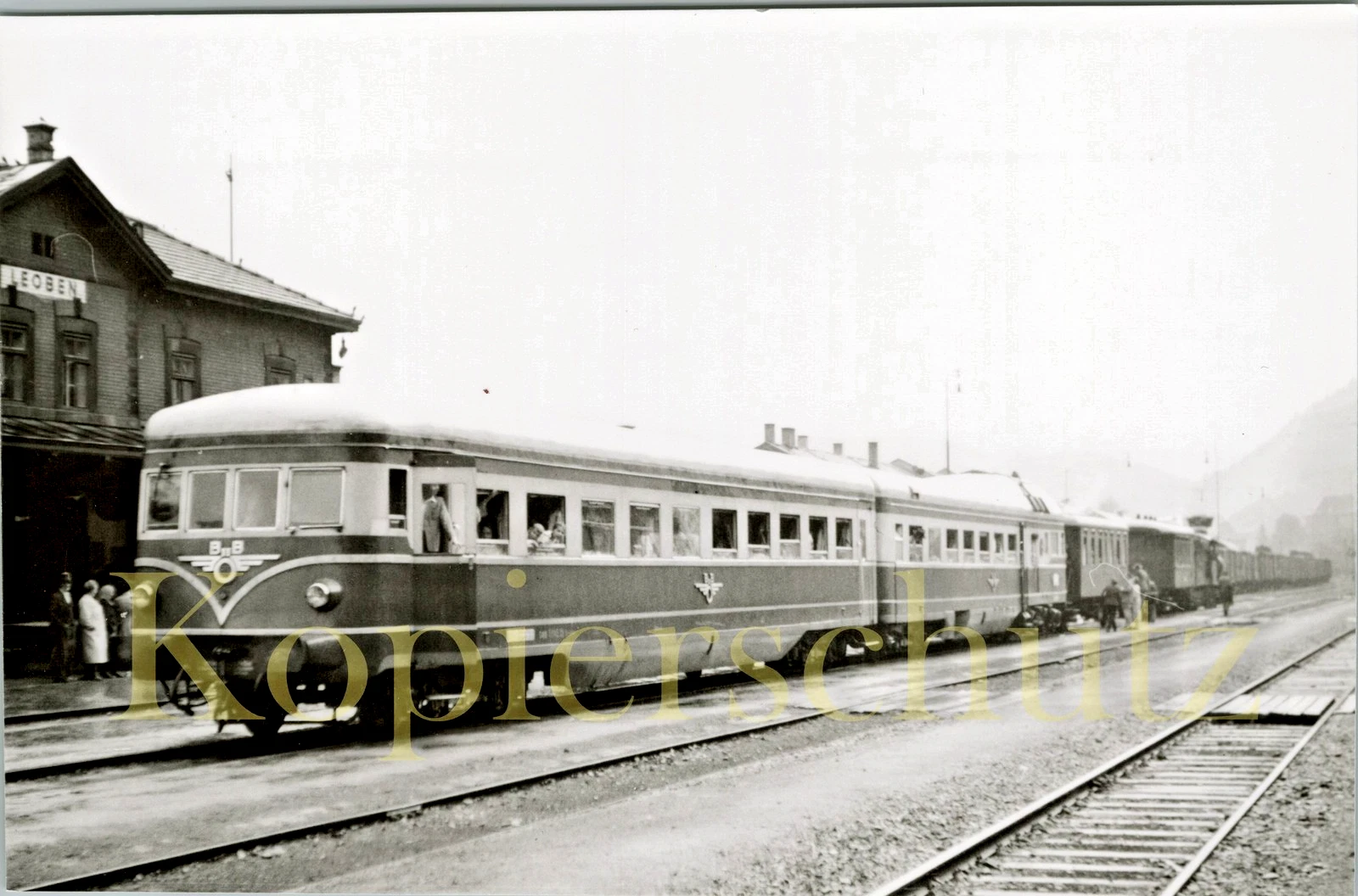 Foto - ÖBB VT45 xx in Leoben um 1954 - Bild 1 von 1
